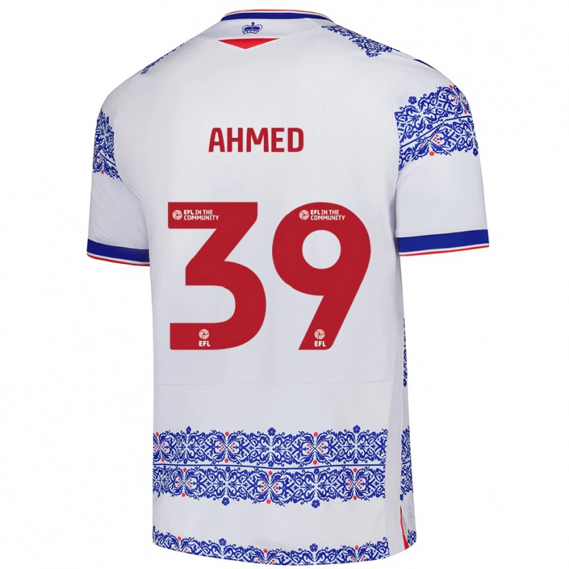 Danxen Herren Ashqar Ahmed #39 Weiß Blau Heimtrikot Trikot 2025/26 T-Shirt