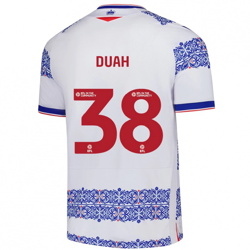 Danxen Herren Philip Duah #38 Weiß Blau Heimtrikot Trikot 2025/26 T-Shirt