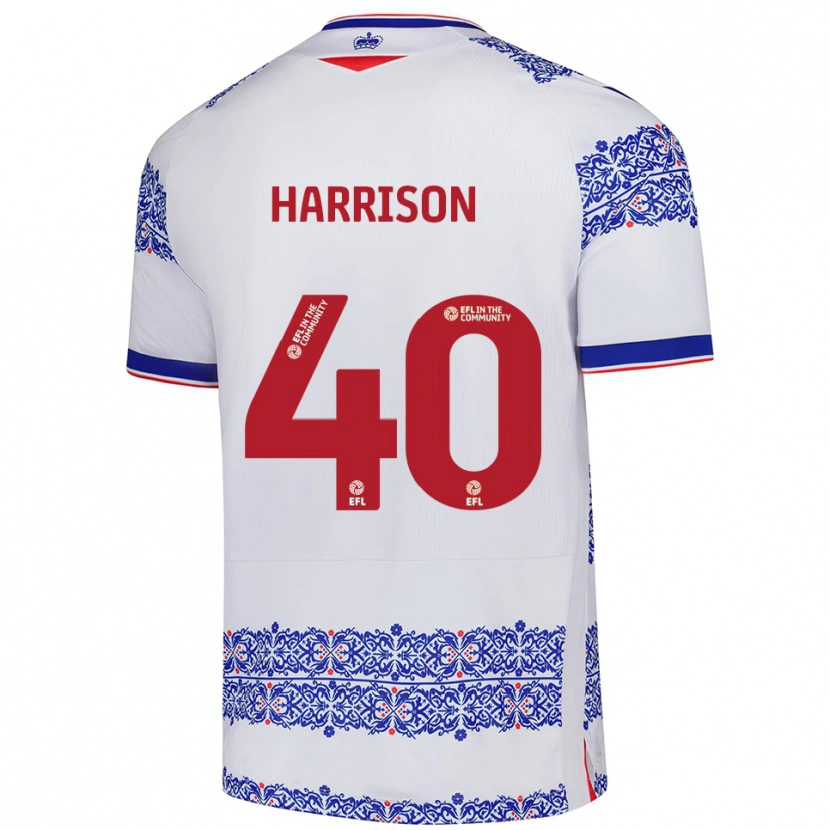 Danxen Herren Sam Harrison #40 Weiß Blau Heimtrikot Trikot 2025/26 T-Shirt