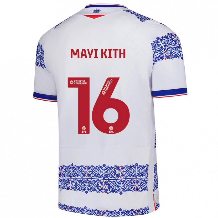 Danxen Herren Easther Mayi Kith #16 Weiß Blau Heimtrikot Trikot 2025/26 T-Shirt