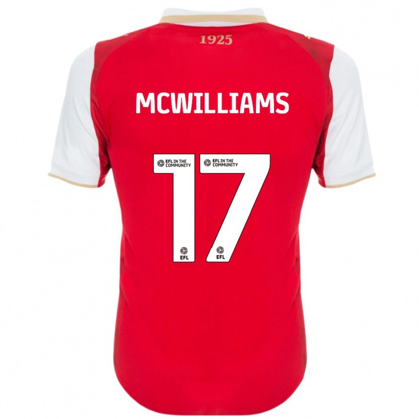 Danxen Herren Shaun Mcwilliams #17 Rot Weiß Heimtrikot Trikot 2025/26 T-Shirt