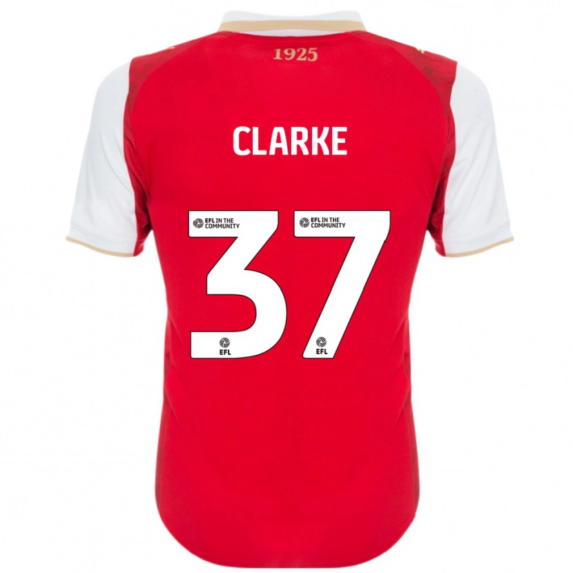 Danxen Herren James Clarke #37 Rot Weiß Heimtrikot Trikot 2025/26 T-Shirt