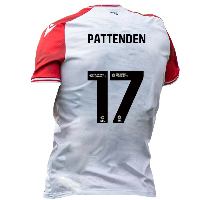 Danxen Herren Jasper Pattenden #17 Weiß Rot Heimtrikot Trikot 2025/26 T-Shirt