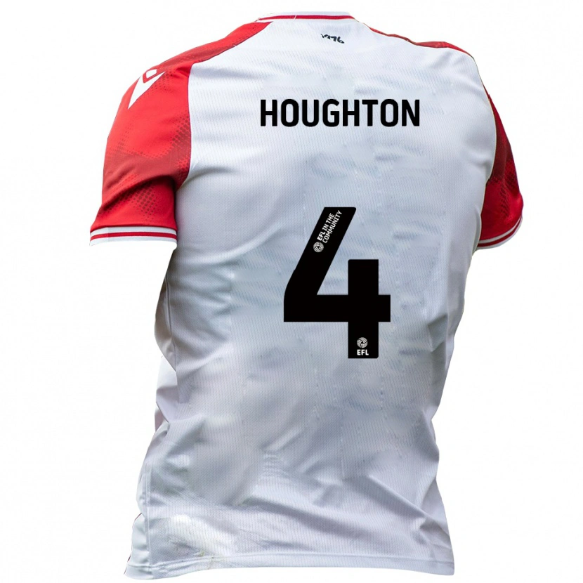 Danxen Herren Jordan Houghton #4 Weiß Rot Heimtrikot Trikot 2025/26 T-Shirt