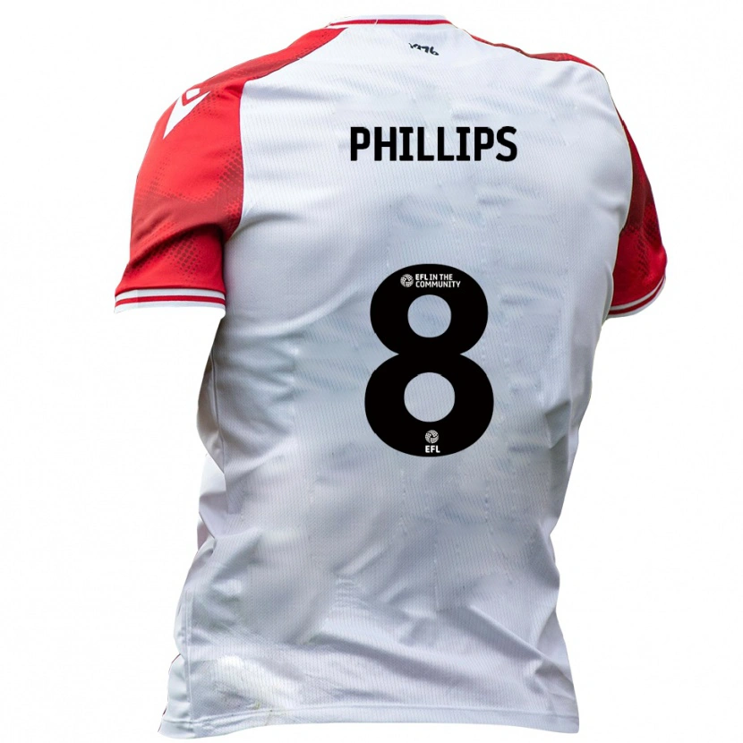 Danxen Herren Daniel Phillips #8 Weiß Rot Heimtrikot Trikot 2025/26 T-Shirt