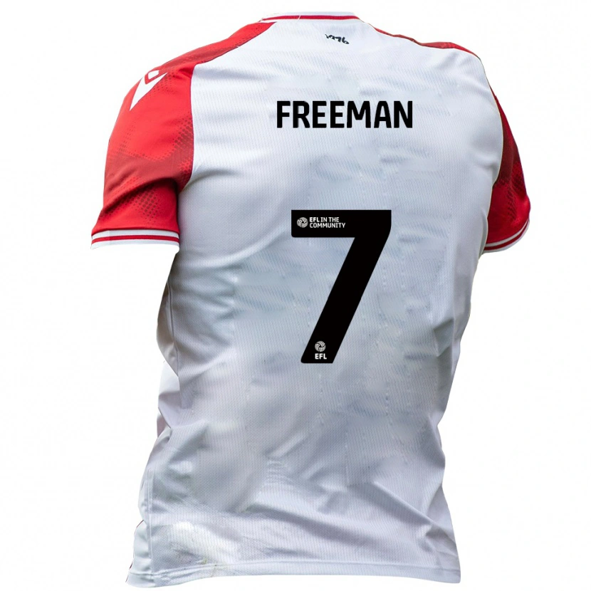 Danxen Herren Nick Freeman #7 Weiß Rot Heimtrikot Trikot 2025/26 T-Shirt