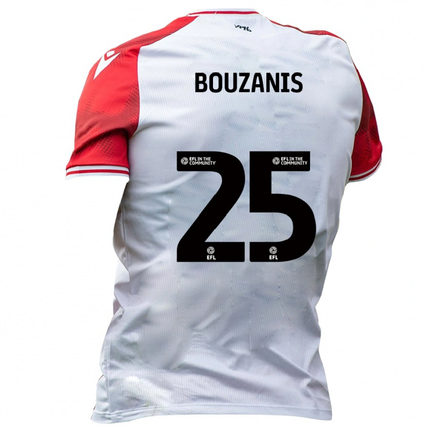 Danxen Herren Dean Bouzanis #25 Weiß Rot Heimtrikot Trikot 2025/26 T-Shirt