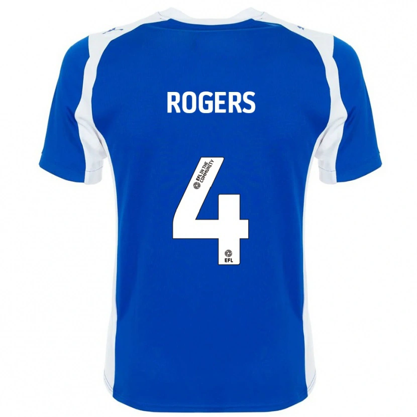 Danxen Herren Jack Rogers #4 Blau Weiß Heimtrikot Trikot 2025/26 T-Shirt