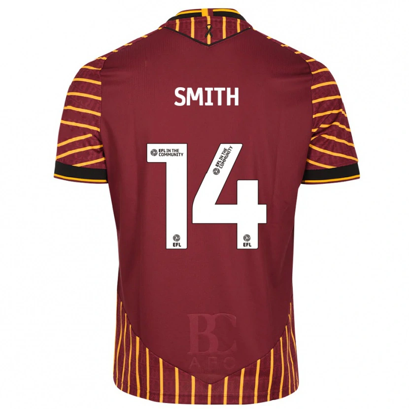 Danxen Herren Tyler Smith #14 Orange Burgunderrot Heimtrikot Trikot 2025/26 T-Shirt