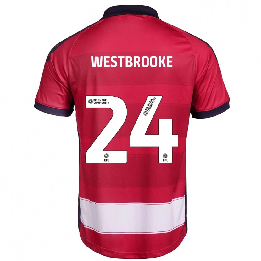 Danxen Herren Zain Westbrooke #24 Rot Weiß Heimtrikot Trikot 2025/26 T-Shirt