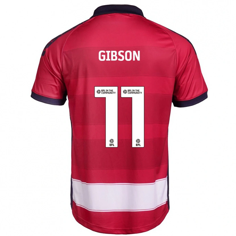 Danxen Herren Jordan Gibson #11 Rot Weiß Heimtrikot Trikot 2025/26 T-Shirt