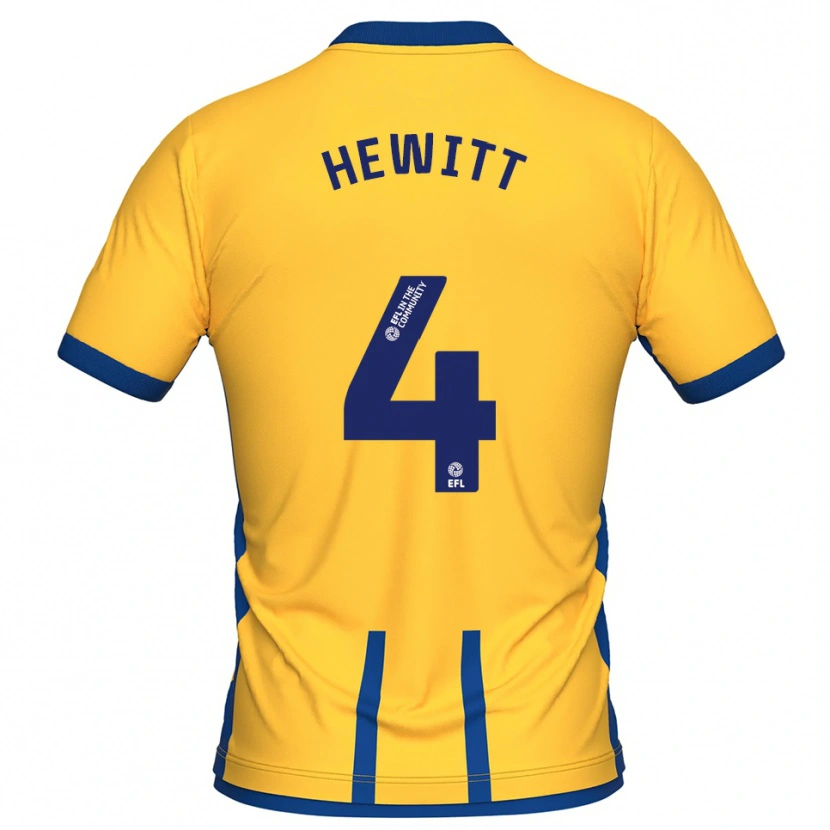 Danxen Herren Elliott Hewitt #4 Gelb Blau Heimtrikot Trikot 2025/26 T-Shirt