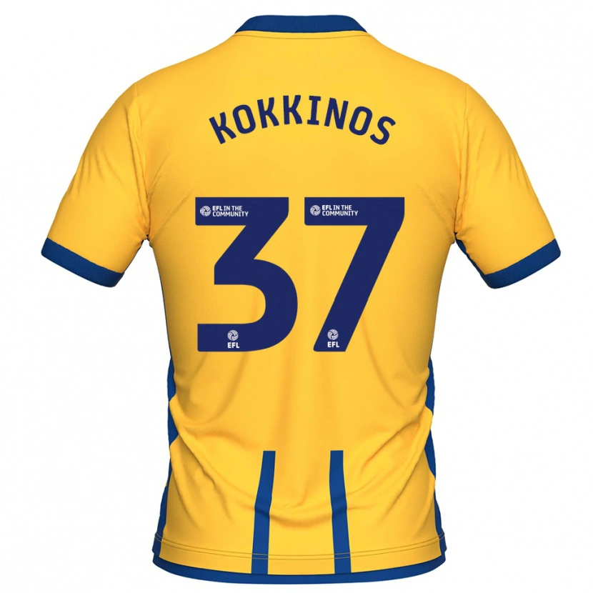 Danxen Herren Ronnie Kokkinos #37 Gelb Blau Heimtrikot Trikot 2025/26 T-Shirt