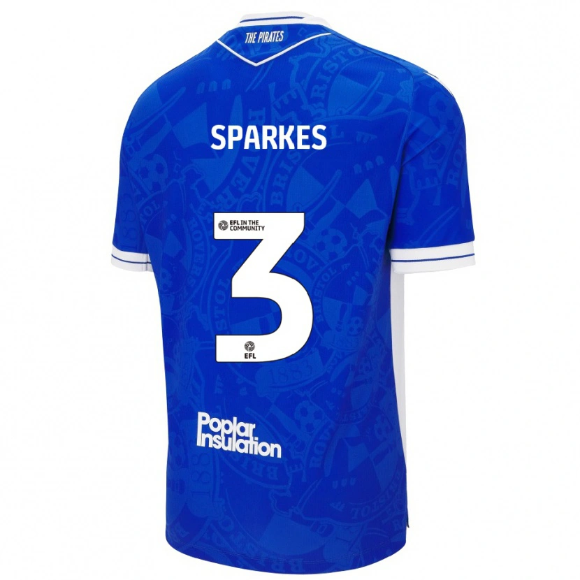 Danxen Herren Jack Sparkes #3 Blau Weiß Heimtrikot Trikot 2025/26 T-Shirt
