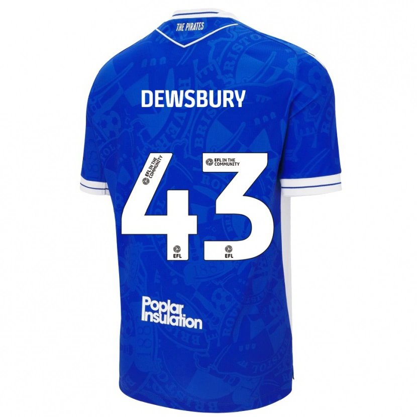 Danxen Herren Ollie Dewsbury #43 Blau Weiß Heimtrikot Trikot 2025/26 T-Shirt