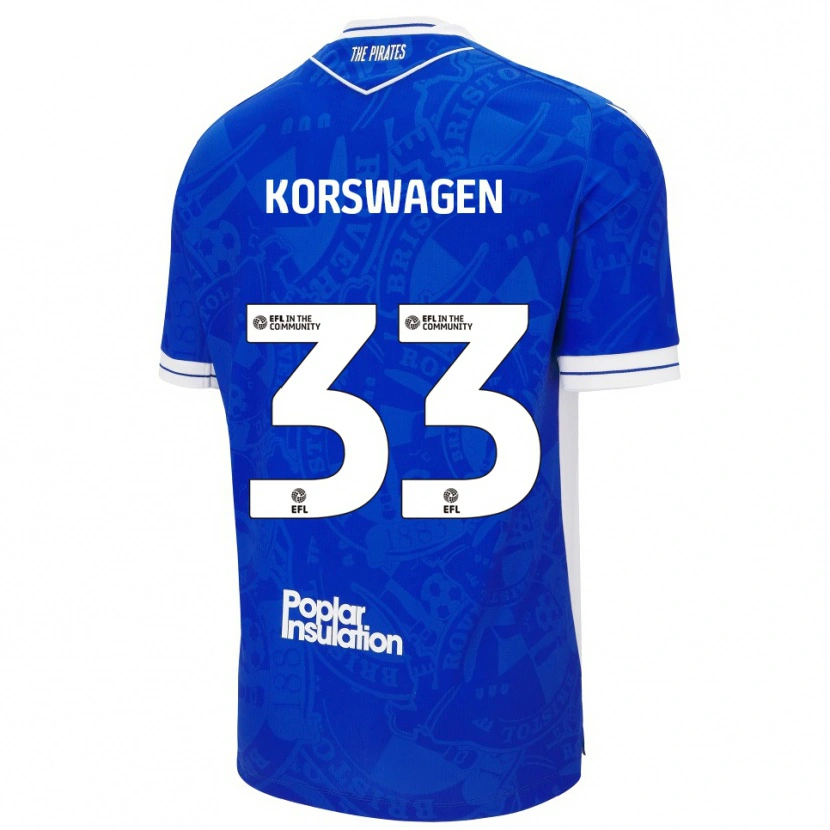 Danxen Herren Mattijis Korswagen #33 Blau Weiß Heimtrikot Trikot 2025/26 T-Shirt