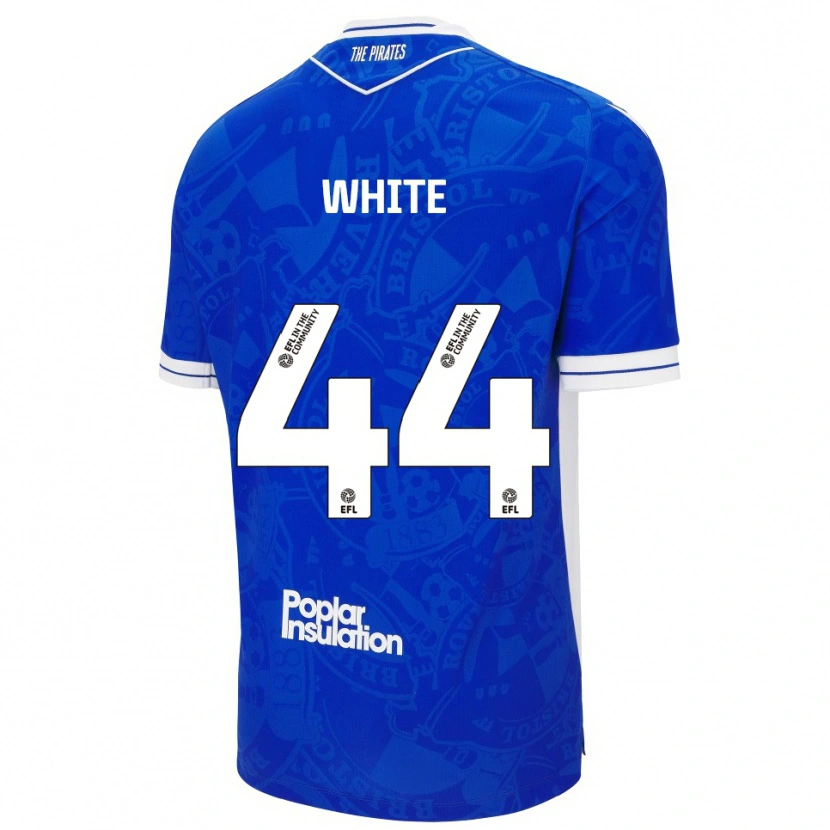 Danxen Herren Charlie White #44 Blau Weiß Heimtrikot Trikot 2025/26 T-Shirt