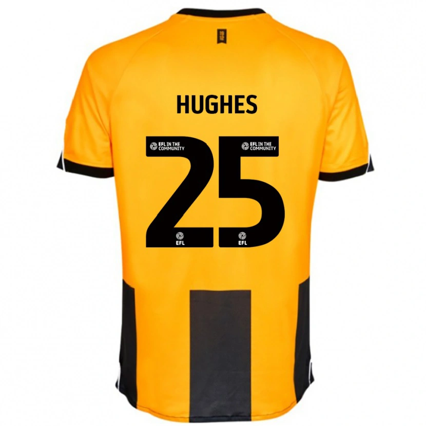 Danxen Herren Ben Hughes #25 Orange Schwarz Heimtrikot Trikot 2025/26 T-Shirt