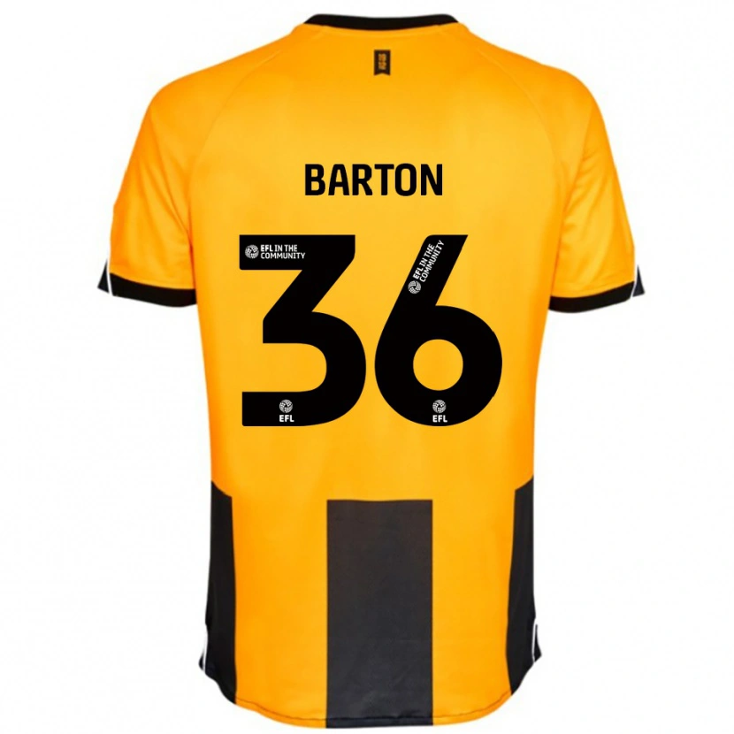 Danxen Herren Dan Barton #36 Orange Schwarz Heimtrikot Trikot 2025/26 T-Shirt