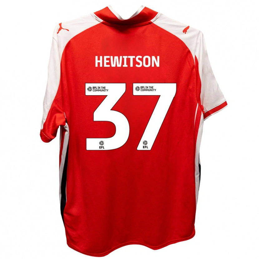 Danxen Herren Luke Hewitson #37 Rot Weiß Heimtrikot Trikot 2025/26 T-Shirt
