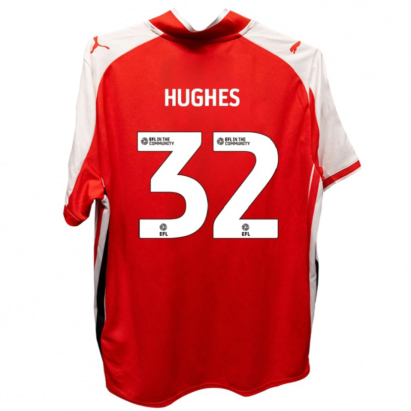 Danxen Herren Kayden Hughes #32 Rot Weiß Heimtrikot Trikot 2025/26 T-Shirt