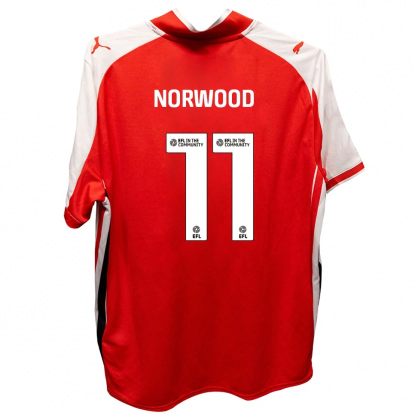 Danxen Herren James Norwood #11 Rot Weiß Heimtrikot Trikot 2025/26 T-Shirt