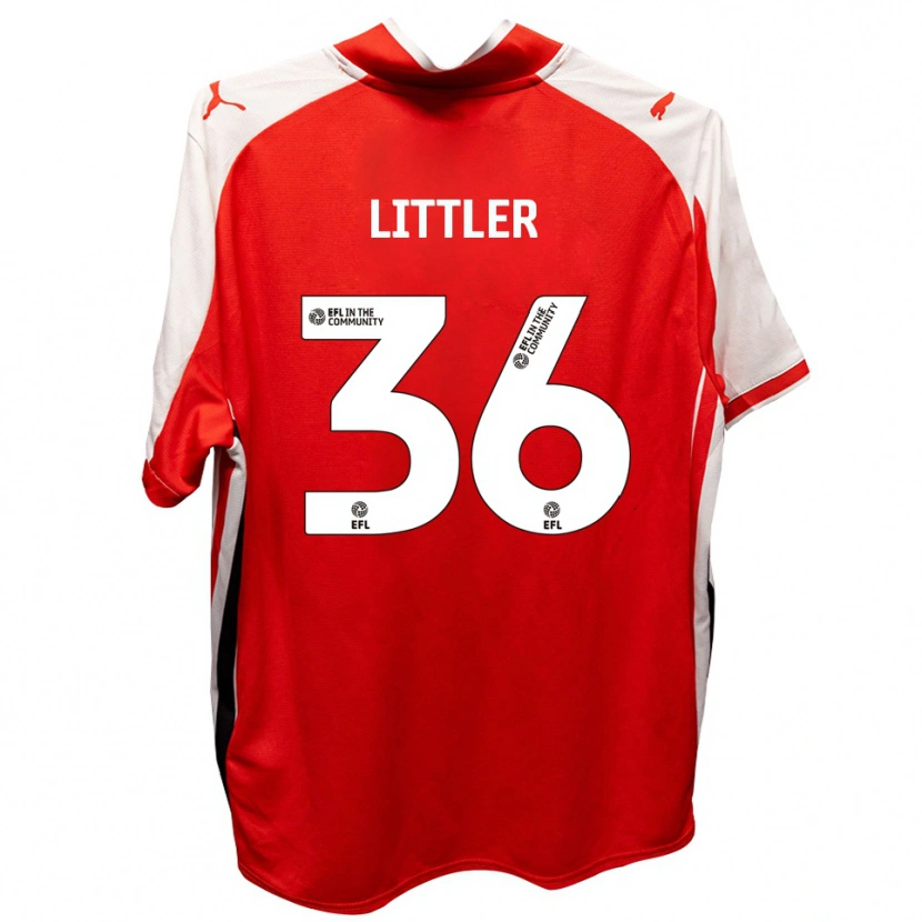 Danxen Herren Zack Littler #36 Rot Weiß Heimtrikot Trikot 2025/26 T-Shirt