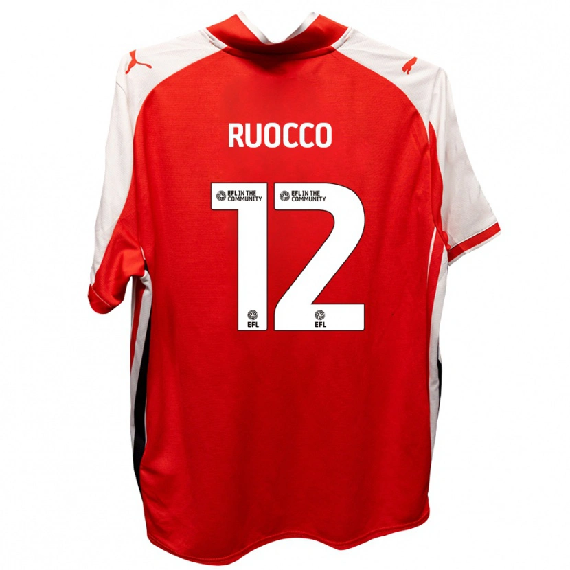 Danxen Herren Alessio Ruocco #12 Rot Weiß Heimtrikot Trikot 2025/26 T-Shirt