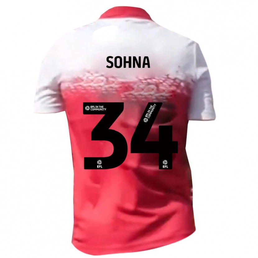 Danxen Herren Sheikh Sohna #34 Rot Weiß Heimtrikot Trikot 2025/26 T-Shirt