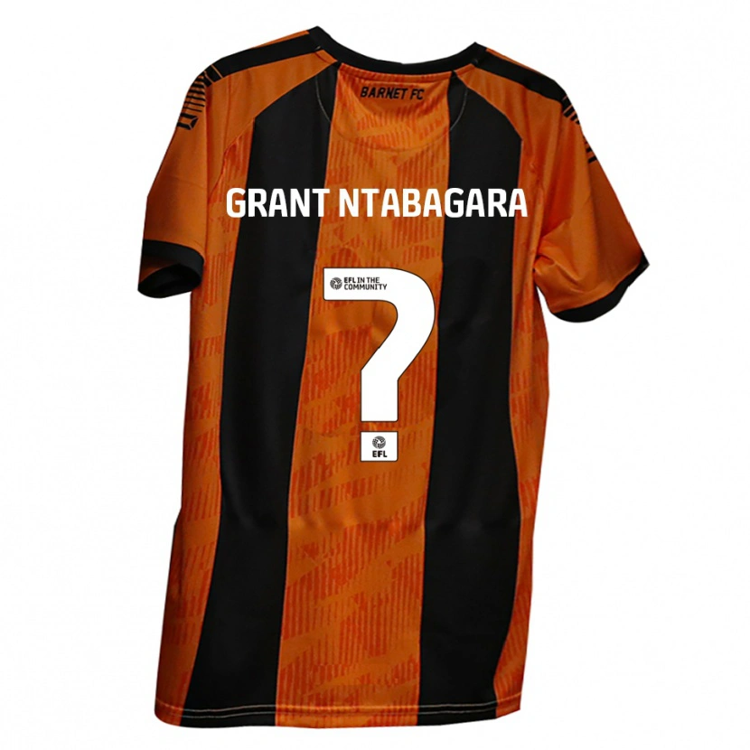 Danxen Herren Kaela Grant Ntabagara #0 Orange Schwarz Heimtrikot Trikot 2025/26 T-Shirt