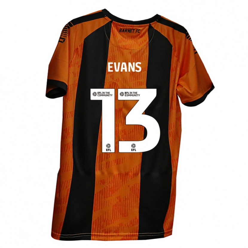 Danxen Herren Owen Evans #13 Orange Schwarz Heimtrikot Trikot 2025/26 T-Shirt