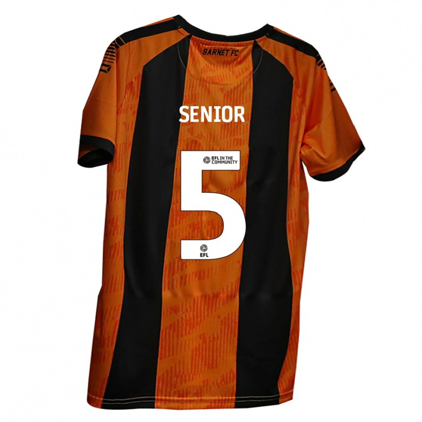 Danxen Herren Adam Senior #5 Orange Schwarz Heimtrikot Trikot 2025/26 T-Shirt