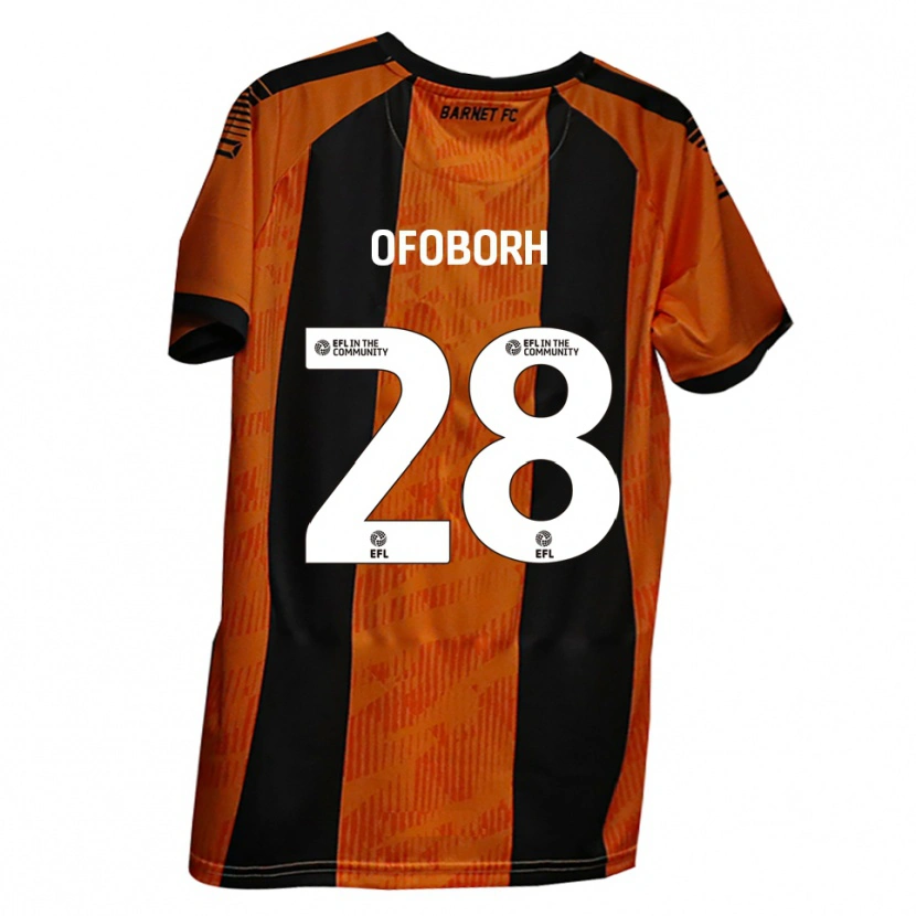 Danxen Herren Nnamdi Ofoborh #28 Orange Schwarz Heimtrikot Trikot 2025/26 T-Shirt