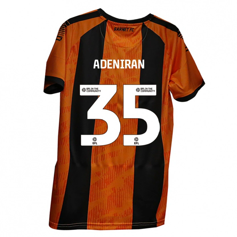 Danxen Herren Dennis Adeniran #35 Orange Schwarz Heimtrikot Trikot 2025/26 T-Shirt