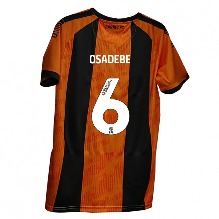Danxen Herren Emmanuel Osadebe #6 Orange Schwarz Heimtrikot Trikot 2025/26 T-Shirt