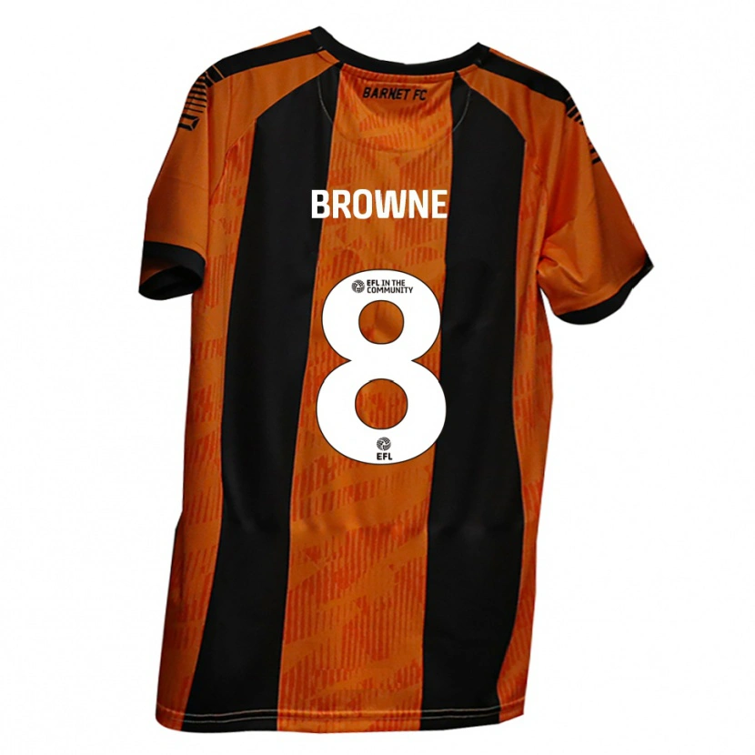 Danxen Herren Rhys Browne #8 Orange Schwarz Heimtrikot Trikot 2025/26 T-Shirt