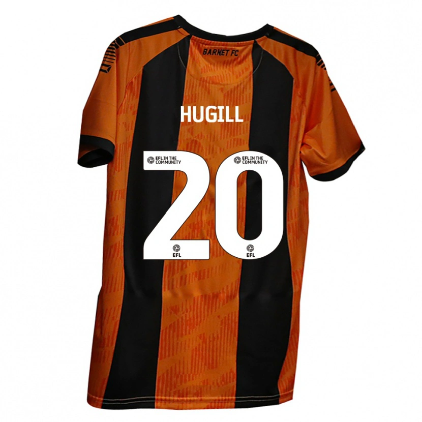 Danxen Herren Joe Hugill #20 Orange Schwarz Heimtrikot Trikot 2025/26 T-Shirt