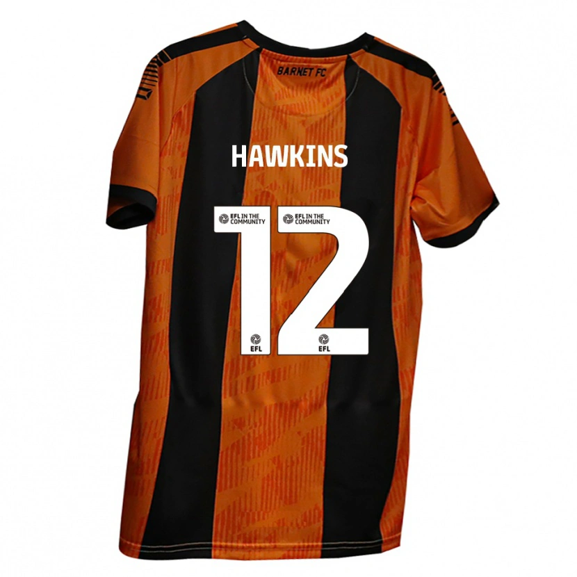 Danxen Herren Oli Hawkins #12 Orange Schwarz Heimtrikot Trikot 2025/26 T-Shirt