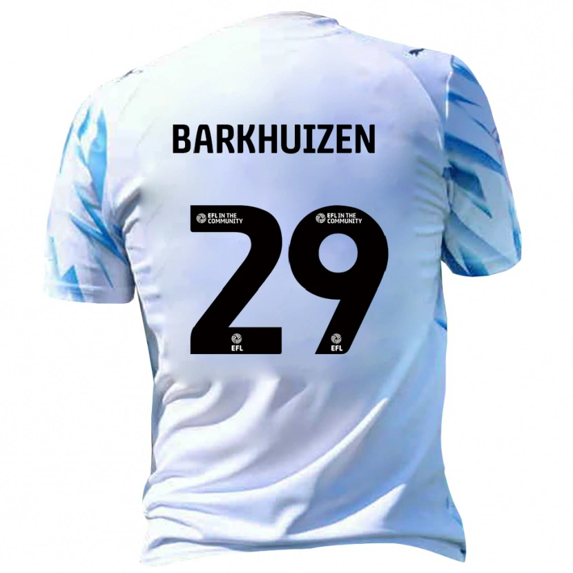 Danxen Herren Tom Barkhuizen #29 Weiß Himmelblau Heimtrikot Trikot 2025/26 T-Shirt