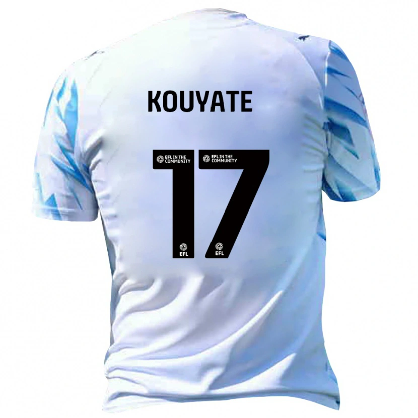 Danxen Herren Katia Kouyate #17 Weiß Himmelblau Heimtrikot Trikot 2025/26 T-Shirt