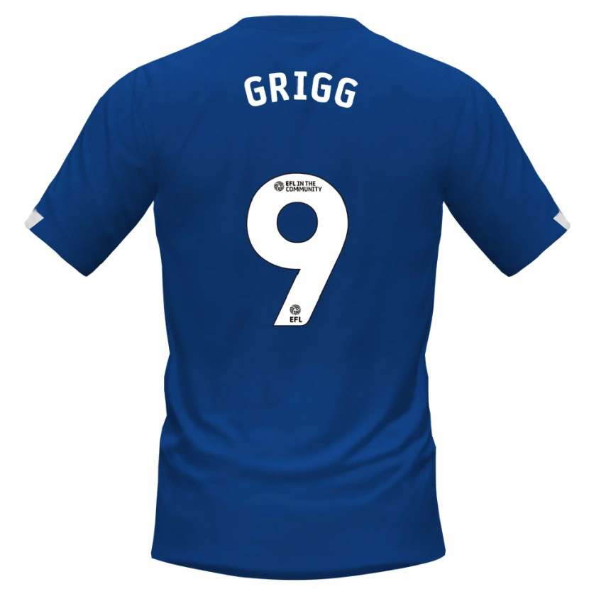 Danxen Herren Will Grigg #9 Blau Weiß Heimtrikot Trikot 2025/26 T-Shirt