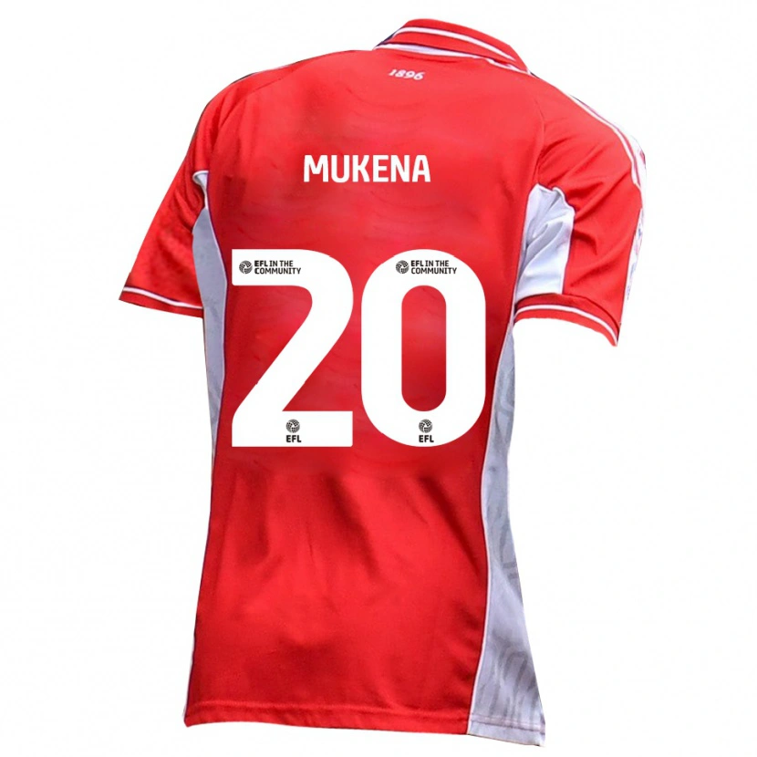 Danxen Herren Joy Mukena #20 Rot Weiß Heimtrikot Trikot 2025/26 T-Shirt