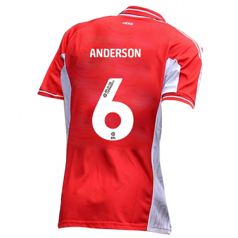 Danxen Herren Max Anderson #6 Rot Weiß Heimtrikot Trikot 2025/26 T-Shirt