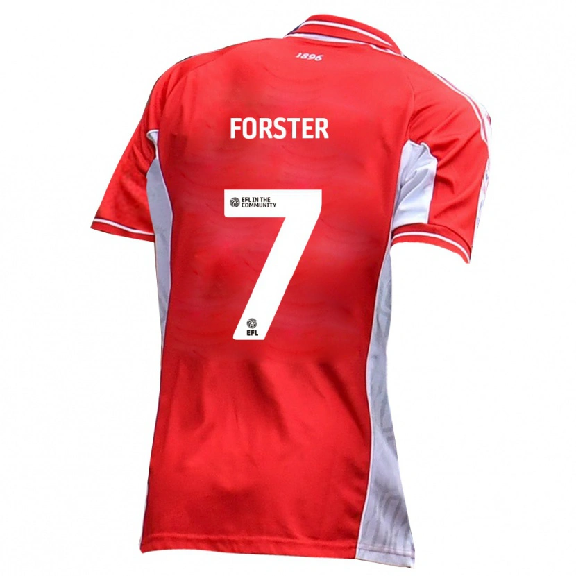 Danxen Herren Harry Forster #7 Rot Weiß Heimtrikot Trikot 2025/26 T-Shirt