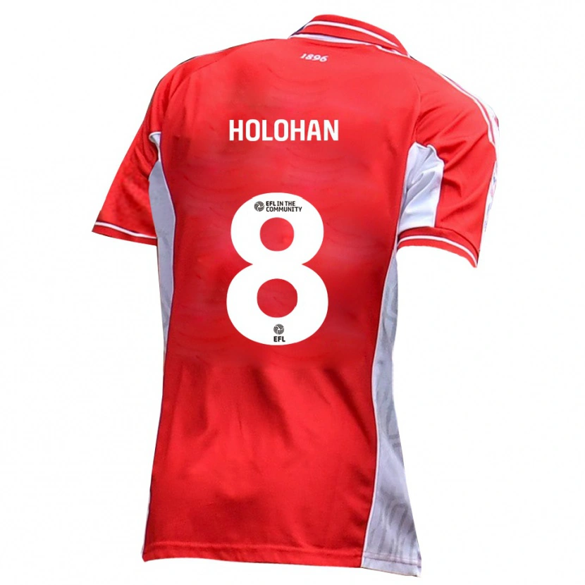 Danxen Herren Gavan Holohan #8 Rot Weiß Heimtrikot Trikot 2025/26 T-Shirt
