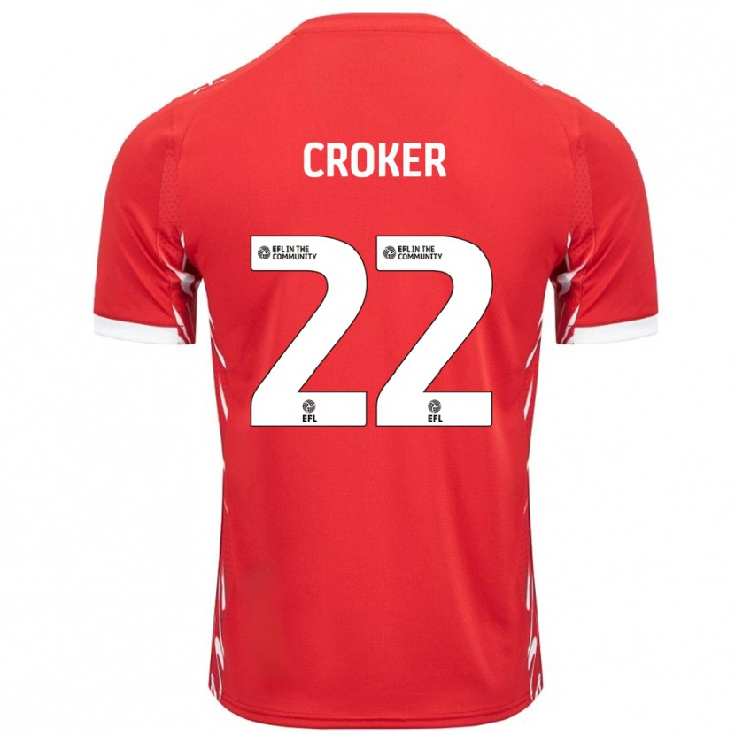 Danxen Herren Phil Croker #22 Rot Weiß Heimtrikot Trikot 2025/26 T-Shirt