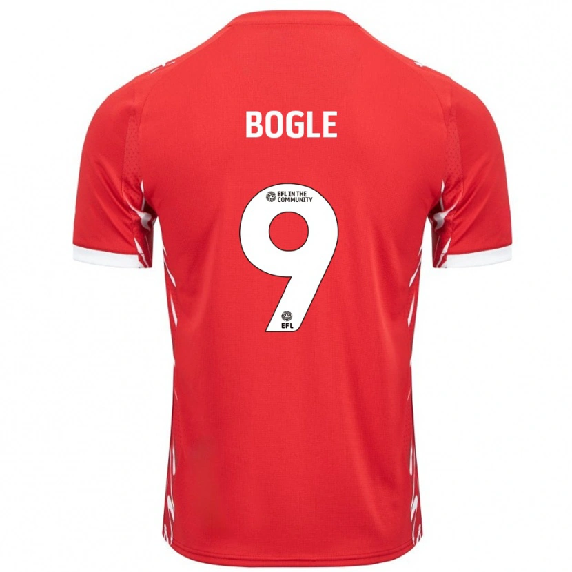 Danxen Herren Omar Bogle #9 Rot Weiß Heimtrikot Trikot 2025/26 T-Shirt