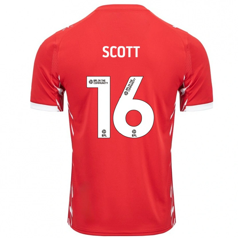 Danxen Herren Iago Scott #16 Rot Weiß Heimtrikot Trikot 2025/26 T-Shirt