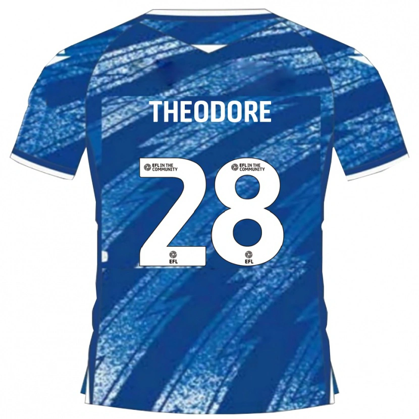 Danxen Herren Damien Theodore #28 Blau Weiß Heimtrikot Trikot 2025/26 T-Shirt