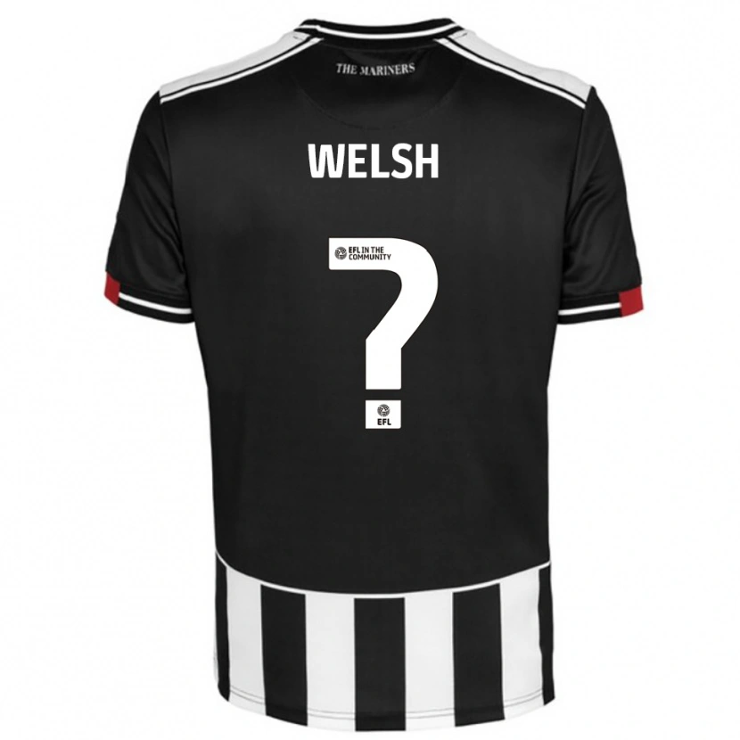 Danxen Herren Pariss Welsh #0 Schwarz Weiß Rot Heimtrikot Trikot 2025/26 T-Shirt